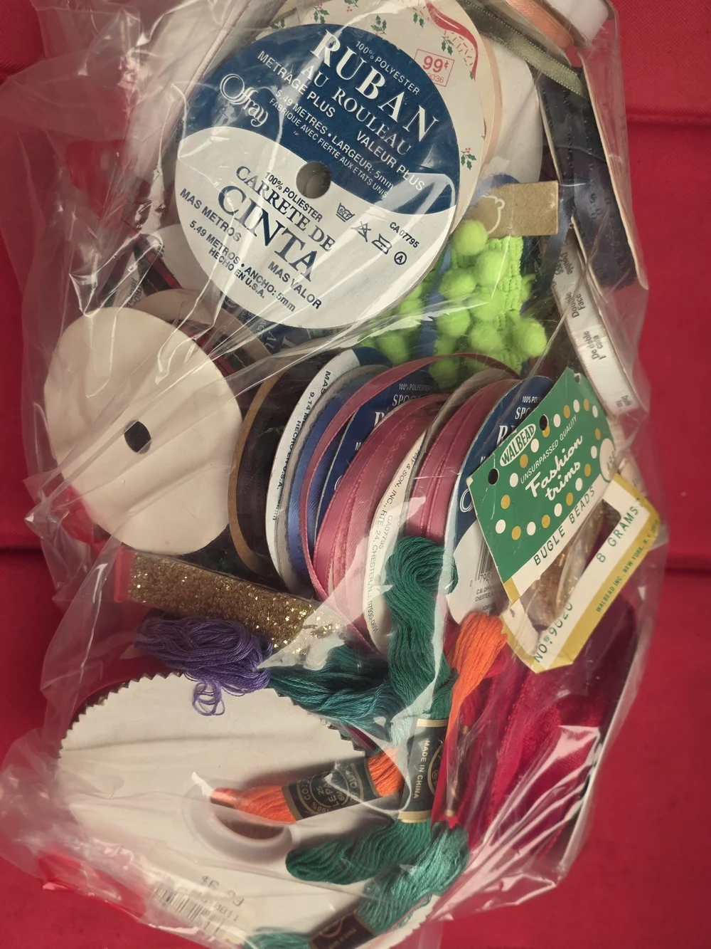 Assorted Craft Ribbon & Trim Pack - Multicolor - Unbranded